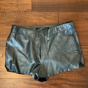 All Saints Faux Black Leather Women Shorts